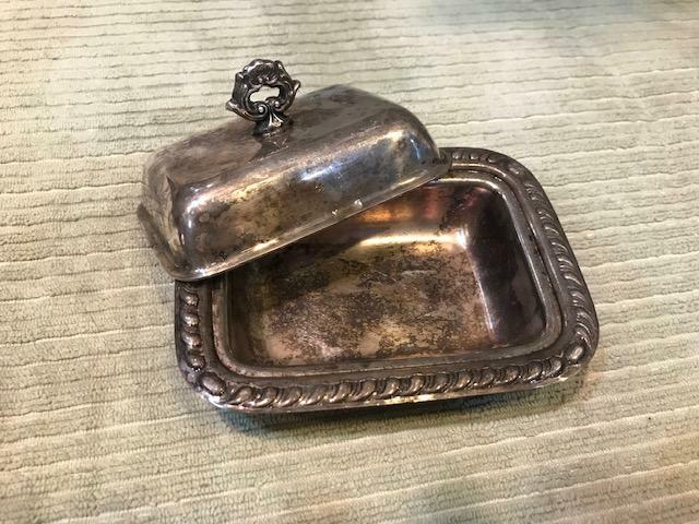 Antique Calenburg Silver Plated Butter Dish