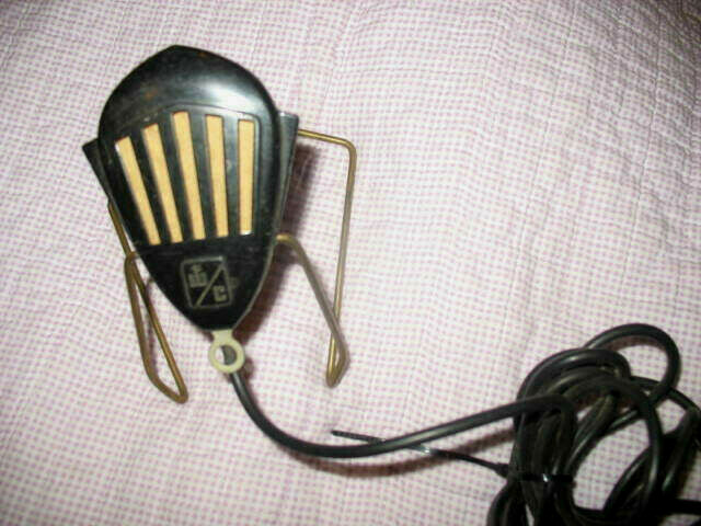 Webster Chicago Wire Recorder Microphone With Stand 1930s Art Deco