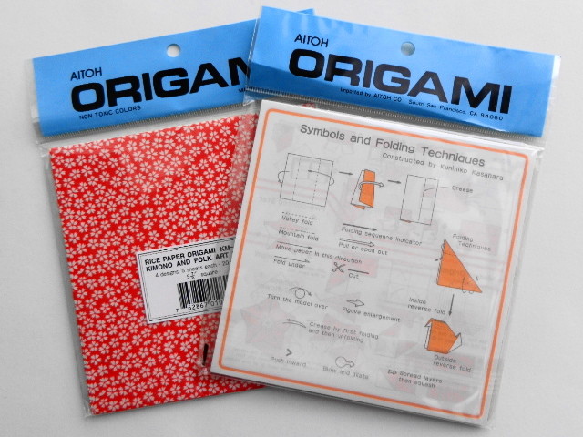 Printed Origami Paper - Set of 2 Packages = 40 sheets total (NEW & NRFP)