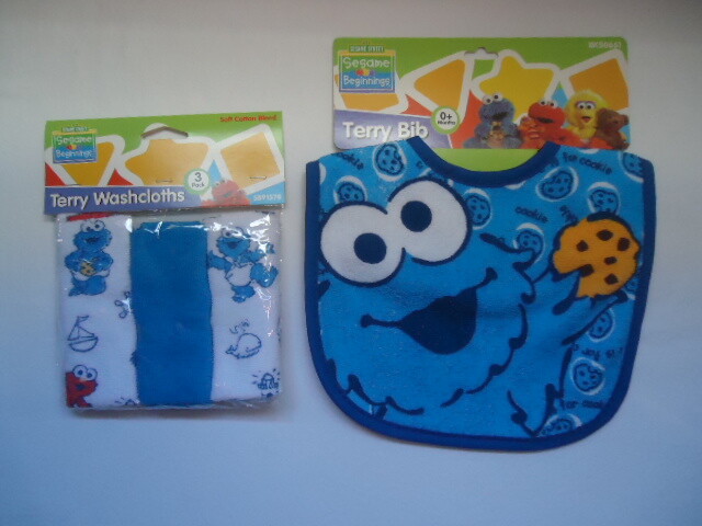 Baby Shower Gift Cookie Monster Sesame Street Lot Of 5