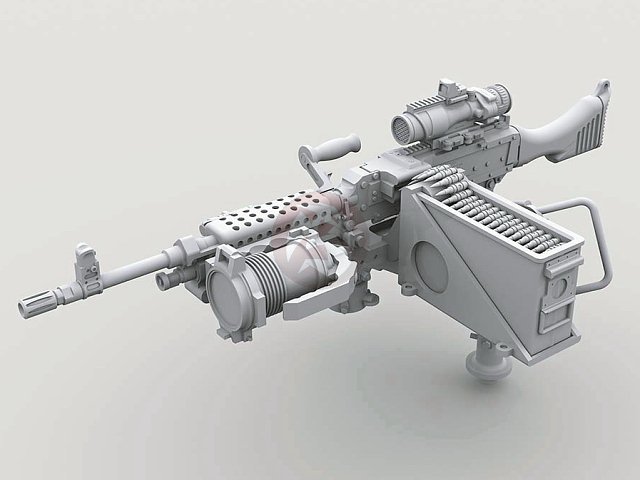 Legend 1/35 M240 Machine Gun on Vehicle Mount w/Swing Arm Legend 1/35 M240 Machine Gun on Vehicle Mount w/Swing Arm
