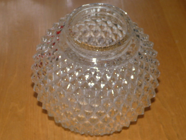 Vintage Pineapple Look / Style Clear Glass Light Lamp Shade