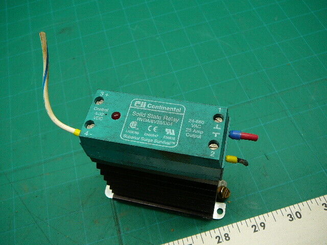 Continental Rvda/6v25/d04 Solid State Relay 4-32vdc 24-660vac 25a Output