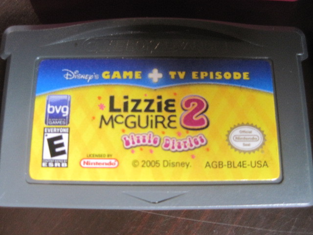 Nintendo Gameboy Advance Lot: Game Cartridges(Ratatouille-Spongebob-Lizzy)+Case