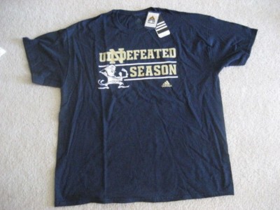 Notre Dame NCAA Football UNDEFEATED SEASON Mens Short Sleeve Shirt Size Adult XL