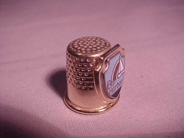 Bar Habor Gold Color Vintage Thimble