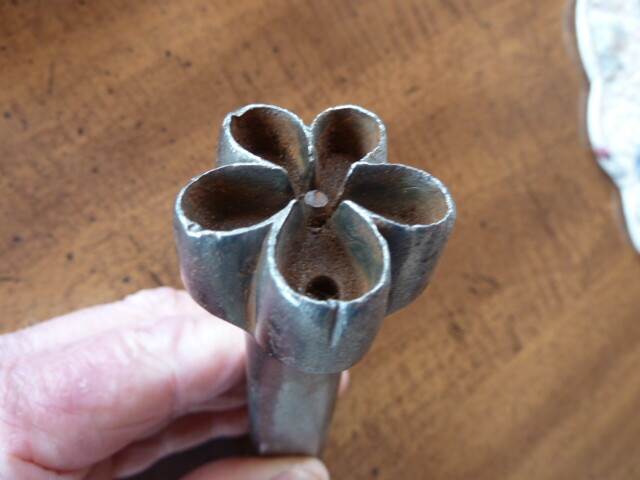 Vintage Leather or Cloth Floral Shaped Punch