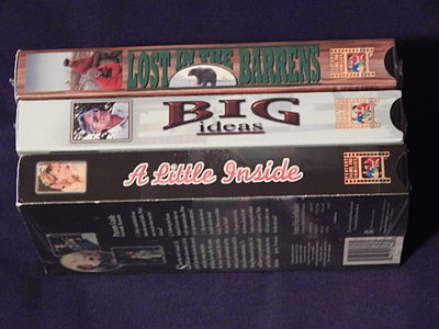 A Little Inside + Big Ideas + Lost in the Barrens (VHS x 3) *NEW*) Free Ship.)