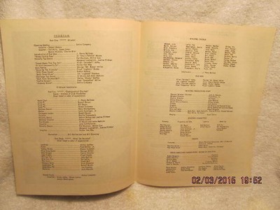 1954 Servel Minstrel Show Evansville IN Lots of Employees' Names Refrigerator