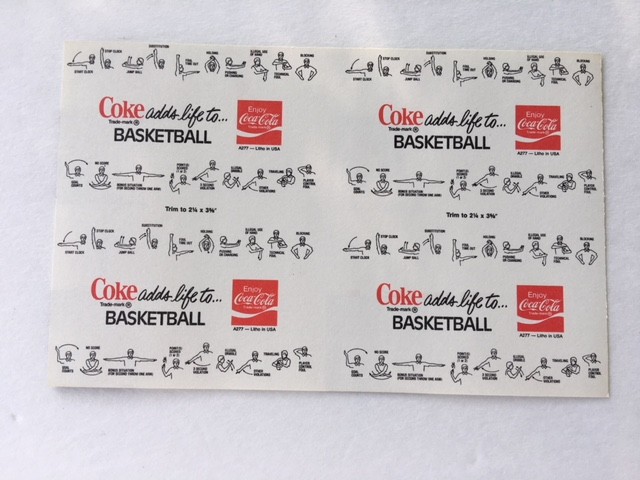 Coca Cola Basketball Schedule Cards     500 Cards   New Vintage Stock