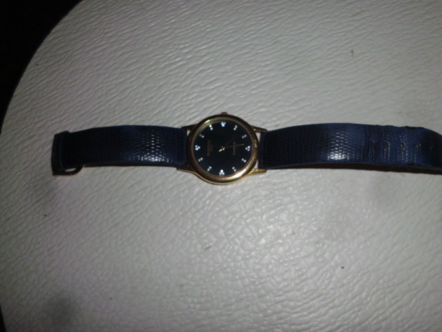 Watch, Swarovski, Purchased in Austria, Large Face, Blue with Crystals