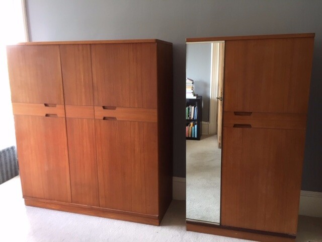 Pair Of Art Deco Wardrobes Very Nice Condition In Southside