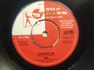 Dion   Runaround Sue 1961 7  Top Rank JAR 586
