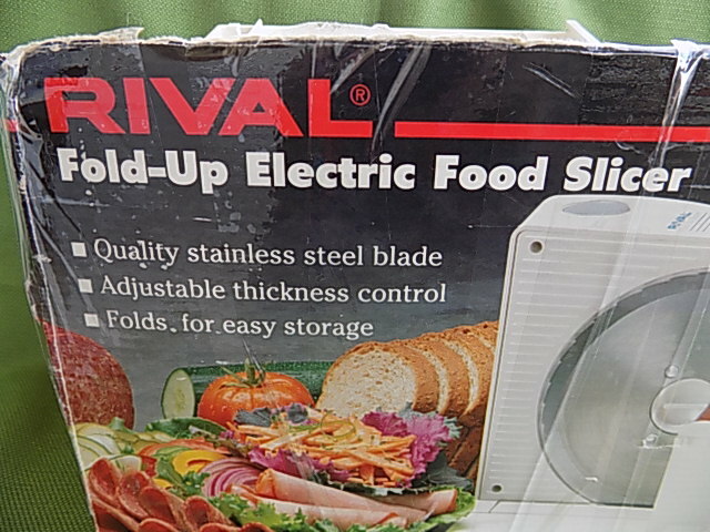 Rival Fold-Up Food Slicer Deli Style Food Easy Storage Electric #1042