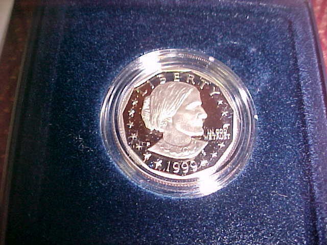 SUSAN B ANTHONY 1999 PROOF DOLLAR IN BOX