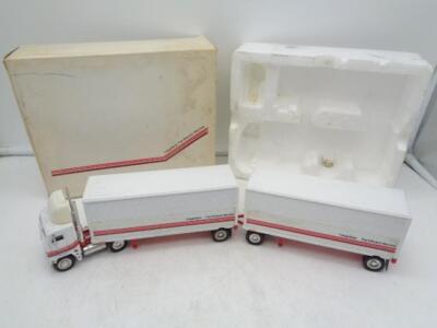 RARE Tonkin FREIGHTLINER Double Tandem Pups Tractor Trailer RARE Tonkin FREIGHTLINER Double Tandem Pups Tractor Trailer