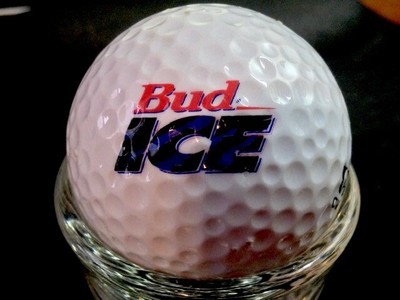 BUD ICE BEER: HARD TO FIND COLLECTIBLE LOGO GOLF BALL