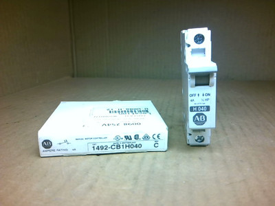 Allen Bradley 1492-CB1H040 Circuit Breaker 4A 1-Pole 277V - New In Box
