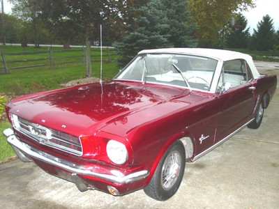 1964 1 2 Ford Mustang Convertible Candy Apple Red White