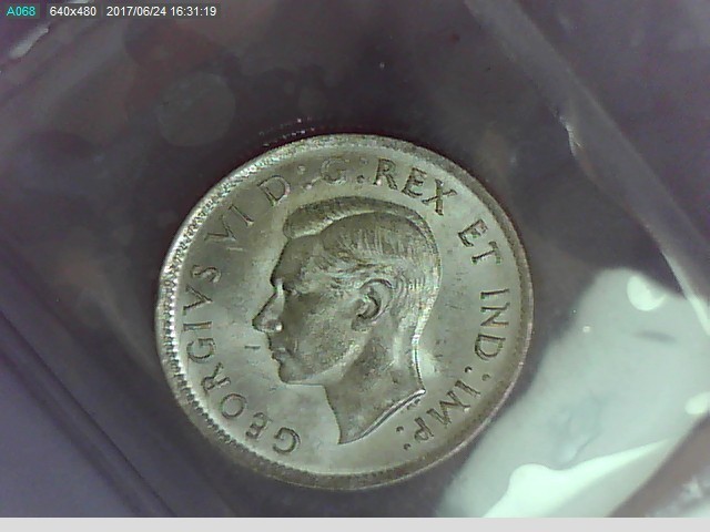 1940 Canadian Silver Quarter(25 cent) Coin ICCS MS 63