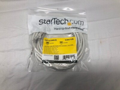 StarTech.com 12ft CAT6 Ethernet Cable - White Snagless Gigabit - 100W PoE UTP 65