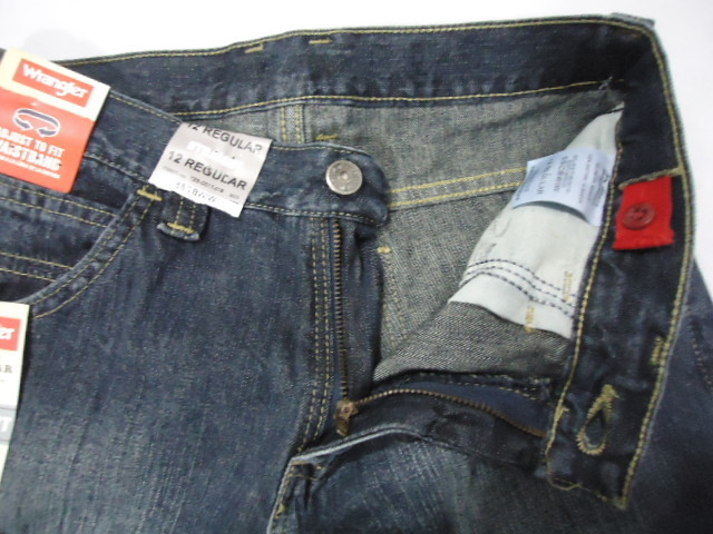 Wrangler Boy's Straight Regular Jeans Adjustable Waist 100% Cotton - 12 Regular