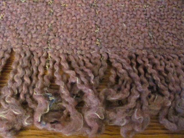 Pretty purple lavender woven wool ? blanket throw