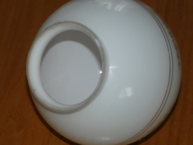 Vintage Ceiling Light Shade White with Golden Pattern Glass Ceiling Light Globe