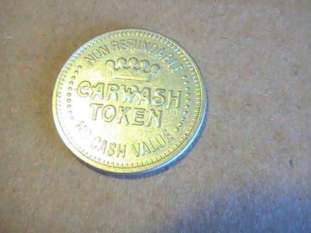 TOKEN CHRYSTAL BRIGHT CAR WASH TOKEN MESA ARIZONA NON REFUNDABLE