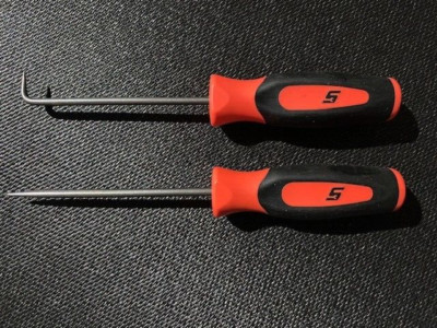 NEW Snap-on Tools  Straight and 90 Mini Picks With Orange Soft Grip Handle 