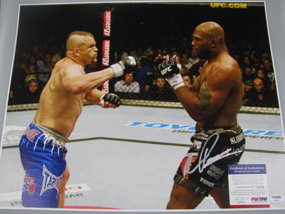 QUINTON 'RAMPAGE' JACKSON Hand Signed HUGE 16'x20' Photo + PSA DNA COA P74024