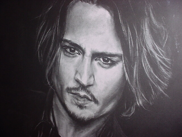 Johnny Depp Portrait Art Print by BRADFORD J. SALAMON