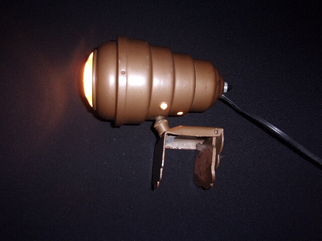 Vintage Art Deco Clamp On Metal Spot Light