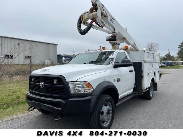 2012 Ram 5500 4x4 Altech AT37G Utility Bucket Truck 210577 Miles White  6.7