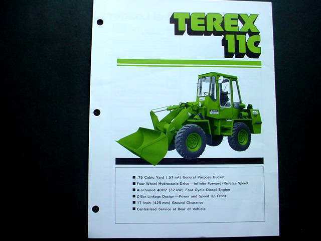 Terex 11C & 66C Wheel Loader Literature 4 pieces