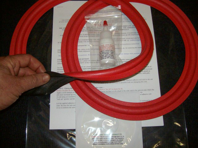 Cerwin Vega  D7, DX7, CVT12, DXW12 - 12" Speaker Foam Surround Woofer Repair Kit