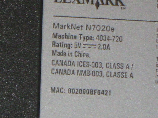 LEXMARK MARTNET N 7000 SERIES