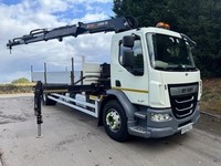 2021 21 DAF LF 260 E6 PSS 25FT drop side Hiab X-Hiduo 158 remote crane piped