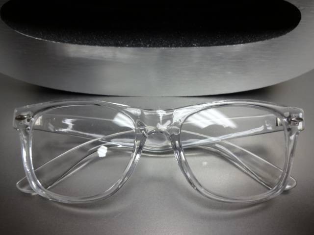 Men's Women VINTAGE RETRO Style Clear Lens EYE GLASSES Transparent Crystal Frame