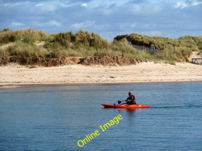 Photo 6x4 Paddling down the River Lossie Lossiemouth This canoeist had ju c2013