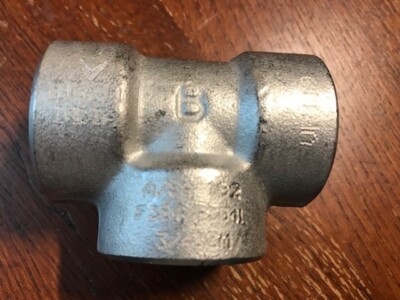 3/4'' 304 Stainless Steel  Socket Weld Tee Class 3000 # NEW Open Box FAST SHIP