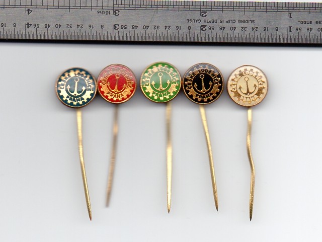 lot-of-5-vintage-czech-ship-builder-lapel-pin-badge-ceske-lodenice-praha-from-70