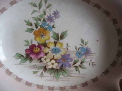 ROYAL WINTON serving dish GRIMWADES MADE IN ENGLAND DESIGN flowers