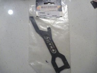 Vintage Rc Corally 79357 COR79357 RDX Top Deck 3.4MM Graphite Carbon Fiber