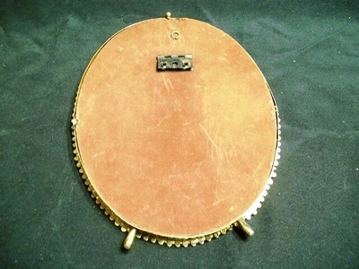 Vintage Oval Gold Tone Metal 8x10 Picture Frame - Glass Included