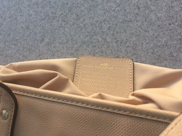 preowned Coach beige cross grain leather tote in Coach  purses and handbags
