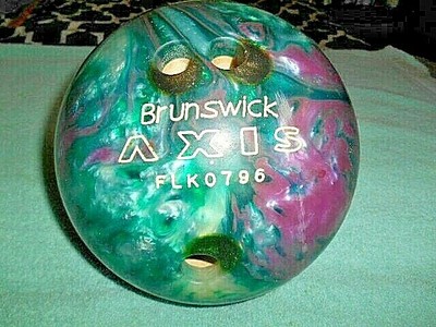 VINTAGE BRUNSWICK AXIS 11 LB. BOWLING BALL - MULTICOLOR