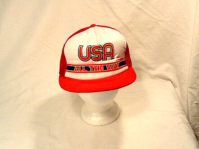 Vtg VBHHH - USA ALL THE WAY Mesh Snap-back Adj Truckers Cap