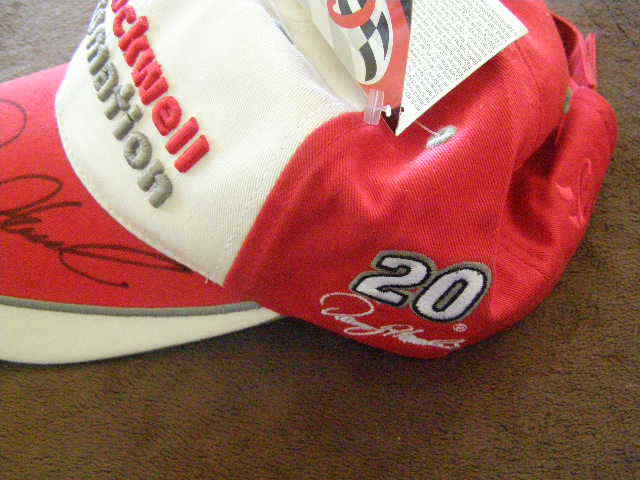 Nascar Race Car Driver DENNY HAMLIN Autographed Baseball Cap #20 Rockwell