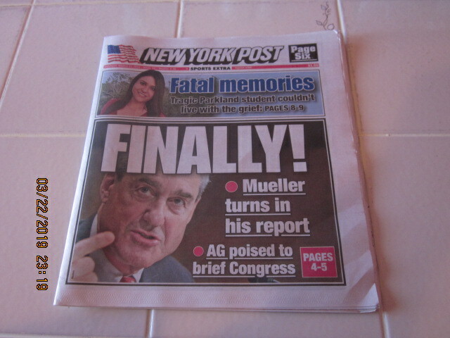 New York Post Saturday March 23 209 "FINALLY!" and "
